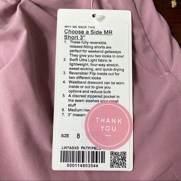 🍋Lululemon NWT Choose A Side Reversible Shorts 8 - Picture 9 of 9